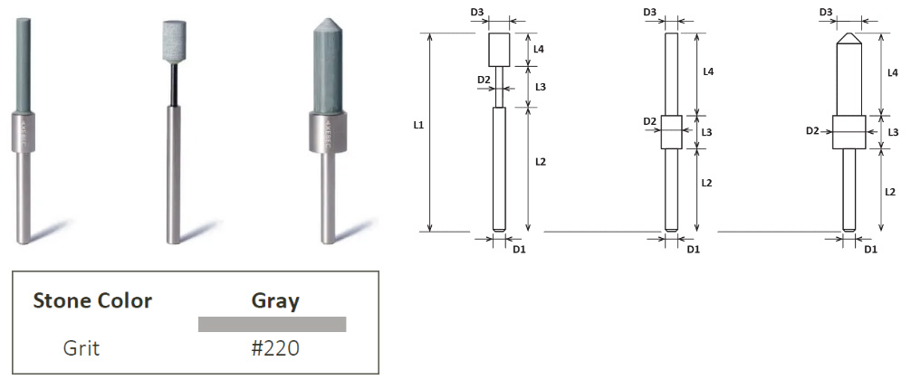 Xebec Stone™ Mounted Point