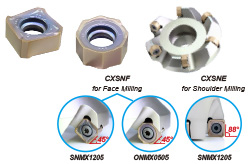 2 types double-sided inserts can be used in same cutter